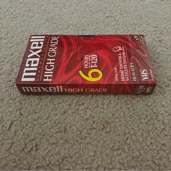 Maxwell VHS cassette high grade recordable tape 6 hours/ T-120 New - Picture 3 of 10